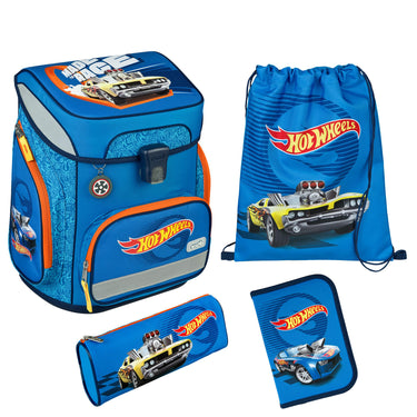 Scooli EasyFit - Schulranzen Set 5tlg. (Hot Wheels) - Markenkoffer