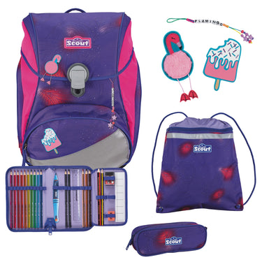 Scout Alpha DIN - Schulranzen Set 4 tlg. (Summer) - Markenkoffer