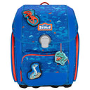 Scout Genius Exklusiv Superflash - Schulranzen Set 4tlg. (Blue Dino) - Markenkoffer