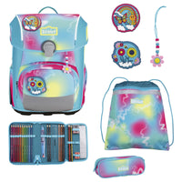 Scout Neo Exklusiv Safety Light - Schulranzen Set 5tlg. (Happy Rainbow) - Markenkoffer