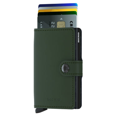 Secrid Matte Miniwallet - Geldbörse RFID 6.5 cm (green - black) - Markenkoffer