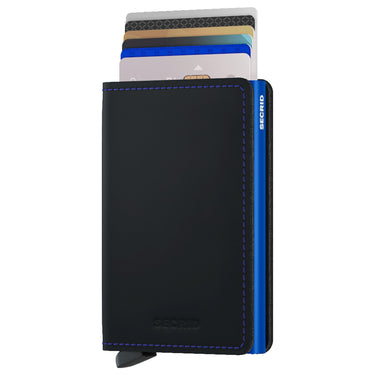 Secrid Matte Slimwallet - Geldbörse RFID 6.8 cm (black - blue) - Markenkoffer