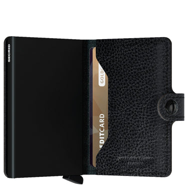 Secrid Vegetable Tanned Miniwallet - Geldbörse RFID 6.5 cm (black - black) - Markenkoffer