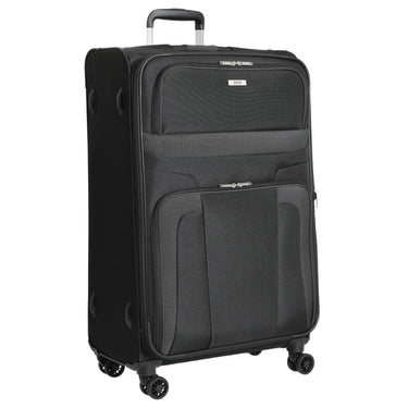 Skyline Orlando - 4 - Rollen - Trolley Set L erw./M. erw./S + Boarding Bag + Beautycase 5tlg. (schwarz) - Markenkoffer