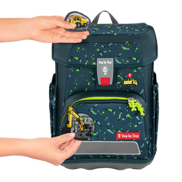 Step by Step Cloud - Schulranzen Set 5tlg. (Bagger Rocco) - Markenkoffer