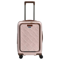 Stratic Leather and More - 4-Rollen-Kabinentrolley Vortasche 15" 55 cm S (rose)