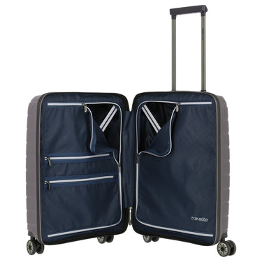 Travelite Air Base - 4 - Rollen - Kabinentrolley mit Vortasche S 55 cm (anthracite) - Markenkoffer
