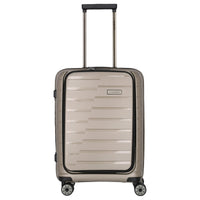 Travelite Air Base - 4 - Rollen - Kabinentrolley mit Vortasche S 55 cm (champagner) - Markenkoffer