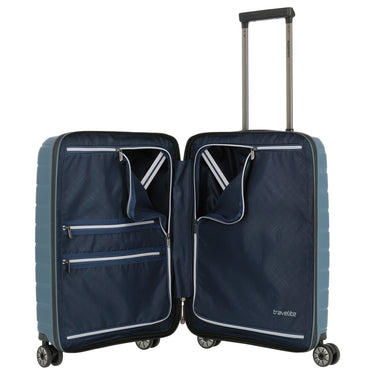 Travelite Air Base - 4-Rollen-Kabinentrolley mit Vortasche S 55 cm (iceblue) - Ansicht 6