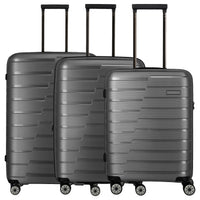 Travelite Air Base - 4 - Rollen - Trolley Set 3tlg. erw. (anthracite) - Markenkoffer