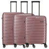 Travelite Air Base - Ensemble de valises 4 roulettes 3 pièces (couleur : lilas)