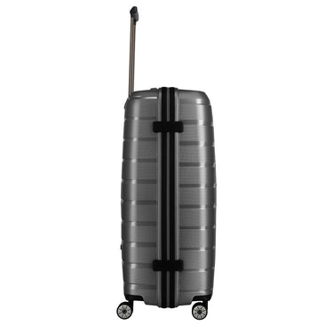 Travelite Air Base - 4 - Rollen - Trolley Set 3tlg. L/M/S Vortasche (anthracite) - Markenkoffer