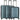 Travelite Air Base - 4 - Rollen - Trolley Set 3tlg. L/M/S Vortasche (iceblue) - Markenkoffer