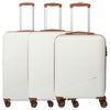 Travelite Bali - Ensemble de valises à 4 roulettes 3 pièces (blanc/cognac)
