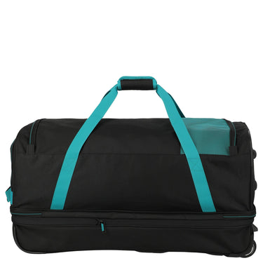 Travelite Basics - Rollenreisetasche 98/119L 70 cm erw. (schwarz/petrol) - Markenkoffer