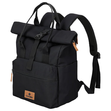 Travelite Basics Short Handle - Rolltop Rucksack 46 cm erw. (black) - Markenkoffer