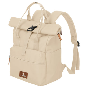 Travelite Basics Short Handle - Rolltop Rucksack 46 cm erw. (off - white) - Markenkoffer