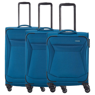 Travelite Chios - 4 - Rollen - Trolley Set 3tlg. (petrol) - Markenkoffer