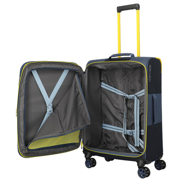 Travelite Color Craze - 4 - Rollen - Trolley M 66 cm erw. (dunkelblau) - Markenkoffer