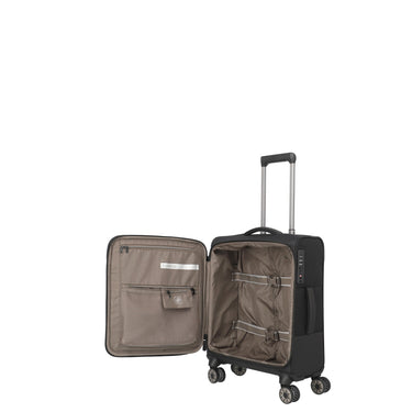 Travelite Crosslite - 4 - Rollen - Kabinentrolley S 55 cm (black) - Markenkoffer