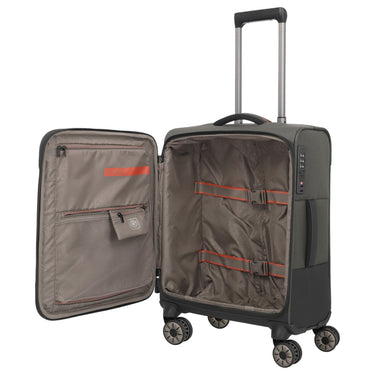 Travelite Crosslite - 4 - Rollen - Kabinentrolley S 55 cm (oliv) - Markenkoffer