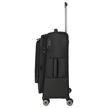 Travelite Crosslite - 4 - Rollen - Trolley M 66 cm erw. (black) - Markenkoffer