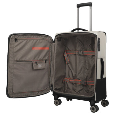 Travelite Crosslite - 4 - Rollen - Trolley M 66 cm erw. (natur) - Markenkoffer