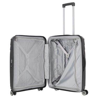 Travelite Elvaa - 4 - Rollen - Trolley M 66 cm erw (black) - Markenkoffer