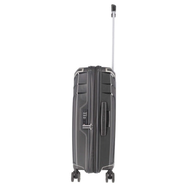 Travelite Elvaa - 4 - Rollen - Trolley M 66 cm erw (black) - Markenkoffer