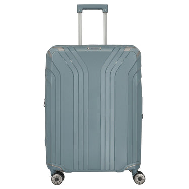 Travelite Elvaa - 4 - Rollen - Trolley M 66 cm erw (blaugrau) - Markenkoffer