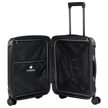 Travelite Millennium - 4-Rollen-Kabinentrolley mit Vortasche S 55 cm (black) - Ansicht 6