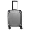 Travelite Millennium - Valise cabine à 4 roulettes avec poche avant S 55 cm (argent)