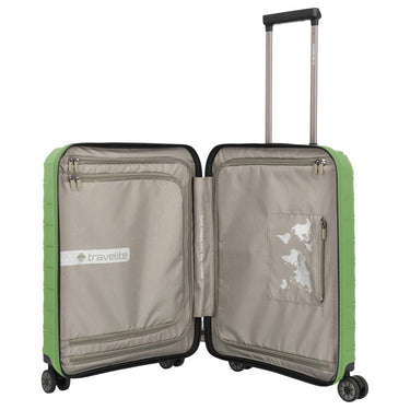 Travelite Mooby - 4 - Rollen - Kabinentrolley mit Vortasche S 55 cm (grün) - Markenkoffer