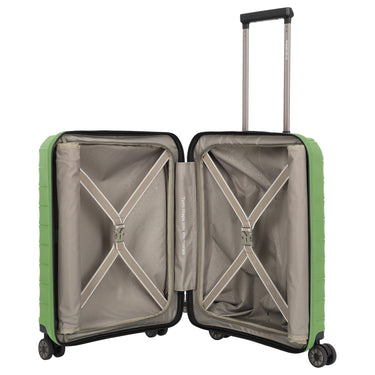 Travelite Mooby - 4 - Rollen - Kabinentrolley mit Vortasche S 55 cm (grün) - Markenkoffer