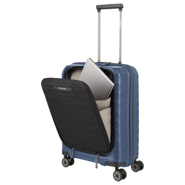 Travelite Mooby - 4 - Rollen - Kabinentrolley mit Vortasche S 55 cm (marine) - Markenkoffer