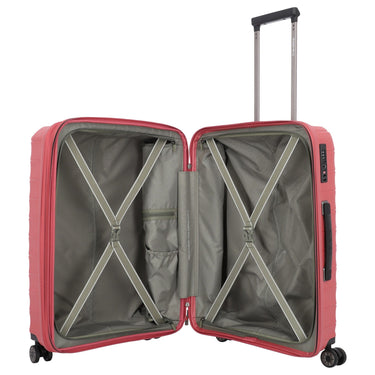 Travelite Mooby - 4 - Rollen - Trolley M 66 cm erw. (rot) - Markenkoffer