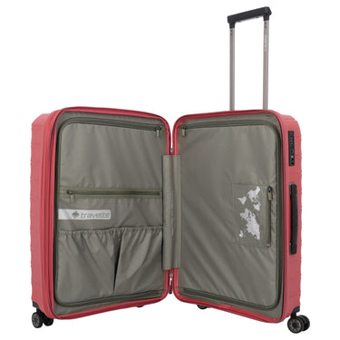 Travelite Mooby - 4 - Rollen - Trolley M 66 cm erw. (rot) - Markenkoffer