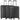 Travelite Mooby - 4 - Rollen - Trolley Set L/M/S 3tlg. erw. (black) - Markenkoffer
