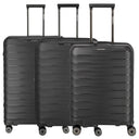 Travelite Mooby - 4 - Rollen - Trolley Set L/M/S 3tlg. erw. (black) - Markenkoffer