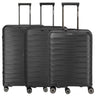 Travelite Mooby - 4 - Rollen - Trolley Set L/M/S 3tlg. erw. (black) - Markenkoffer
