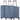 Travelite Mooby - 4 - Rollen - Trolley Set L/M/S 3tlg. erw. (marine) - Markenkoffer