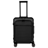 Travelite Next - 4 - Rollen - Kabinentrolley mit Vortasche S 55 cm (black) - Markenkoffer