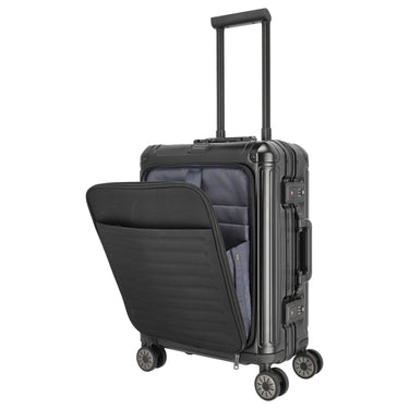 Travelite Next - 4-Rollen-Kabinentrolley mit Vortasche S 55 cm (black) - Ansicht 7