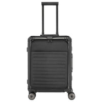 Travelite Next - 4-Rollen-Kabinentrolley mit Vortasche S 55 cm (black)