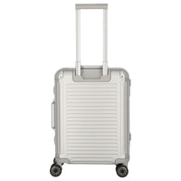 Travelite Next - 4-Rollen-Kabinentrolley mit Vortasche S 55 cm (silber) - Ansicht 4