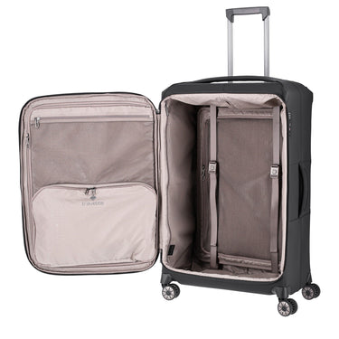 Travelite Priima - 4 - Rollen - Trolley L 79 cm erw. (black) - Markenkoffer
