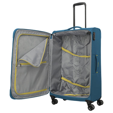 Travelite Umbria - 4 - Rollen - Trolley L 77 cm erw. (petrol) - Markenkoffer