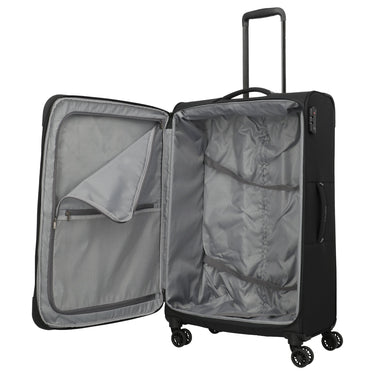 Travelite Umbria - 4 - Rollen - Trolley L 77 cm erw. (schwarz) - Markenkoffer