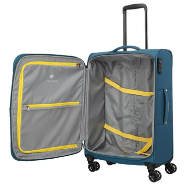 Travelite Umbria - 4 - Rollen - Trolley M 67 cm erw. (petrol) - Markenkoffer