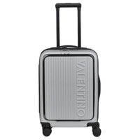 Valentino Bags Explorer Carry On - 4 - Rollen - Kabinentrolley mit Getränkehalter 53 cm USB (silver) - Markenkoffer